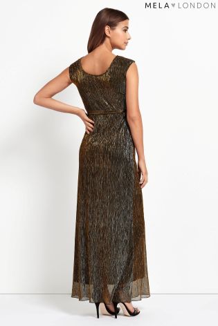 Mela Loves London Shimmer Tie Dress